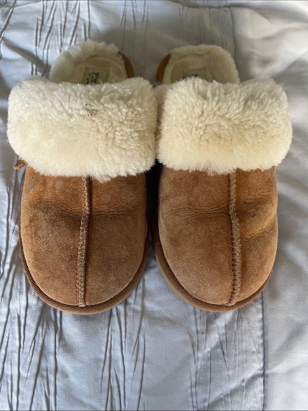 Kids Cozy Slip-On Shearling Slippers - Chestnut